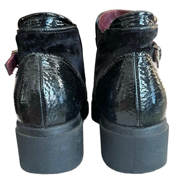 2010s Donna Piu Italian Black Leather Platform Ankle Boots Size 40 - Picture 9 of 16